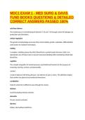 MDC1 EXAM 1 - MED SURG & DAVIS FUND BOOKS QUESTIONS & DETAILED CORRECT ANSWERS PASSED 100&percnt;