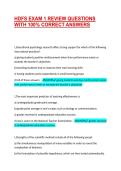 HDFS EXAM 1 REVIEW QUESTIONS WITH 100&percnt; CORRECT ANSWERS