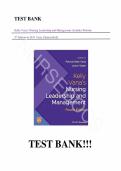 Test bank for Kelly Vana's Nursing Leadership and Management 4th Edition with test questions and answers graded A&plus;