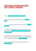 HDFS EXAM 1 REVIEW QUESTIONS WITH CORRECT ANSWERS