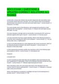 MDC3 EXAM 1 QUESTIONS & UPDATED CORRECT SOLUTIONS ALL PASSED