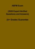 ABFM Exam 2026 Questions and Answers PDF &vert; Family Medicine Board Certification Practice Test Prep