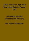 ABEM 2026 Real Exam Questions and Answers PDF &vert; High-Yield Emergency Medicine Board Exam Prep