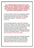 VATI COMPREHENSIVE RN PREDICTOR LATEST  2026&sol;2027 ACTUAL VERIFIED EXAM WITH COMPLETE  QUESTIONS AND CORRECT DETAILED ANSWERS  &lpar;100&percnt; VERIFIED ANSWERS&rpar; &vert;ALREADY GRADED A&plus;&vert;  &vert;&vert;PROFESSOR VERIFIED&vert;&vert;NEWEST EXAM&excl;&excl;&excl;&vert;&vert; 
