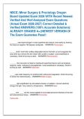 NBCE&colon; Minor Surgery & Proctology Oregon  Board Updated Exam 2026 WITH Recent Newest  Verified And Well Analyzed Exam Questions   &lpar;Actual Exam 2026-2027&rpar; Correct Detailed &  Verified ANSWERS &lpar;100&percnt; Accurate Solutions&rpar;  ALREADY GRADED A&plus;&vert;&vert;NEWEST VERSION Of  