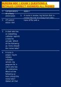 NUR2356 MDC 1 EXAM 1 QUESTIONS & DETAILED CORRECT ANSWERS ALL PASSED