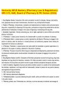Kentucky MPJE Mastery &lpar;Pharmacy Law & Regulations&rpar; KRS 315&comma; KAR&comma; Board of Pharmacy & PIC Duties &lpar;2026&rpar;&period;pdf