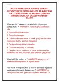 WASTE WATER GRADE 1 NEWEST 2026&sol;2027  ACTUALVERIFIED EXAM COMPLETE 100 QUESTIONS  AND CORRECT DETAILED ANSWERS &lpar;VERIFIED  ANSWERS&rpar; &vert;ALREADY GRADED A&plus;&vert;&vert;NEWEST  EXAM&excl;&excl;&excl;