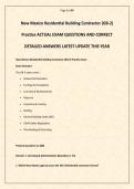 New Mexico Residential Building Contractor &lpar;GB-2&rpar; Practice ACTUAL EXAM QUESTIONS AND CORRECT DETAILED ANSWERS LATEST UPDATE THIS YEAR