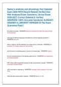 Seeley's anatomy and physiology final Updated  Exam 2026 WITH Recent Newest Verified And  Well Analyzed Exam Questions  &lpar;Actual Exam  2026-2027&rpar; Correct Detailed & Verified  ANSWERS &lpar;100&percnt; Accurate Solutions&rpar; ALREADY  GRADED A&plus;&vert;&vert;NEWEST VERSION Of Th