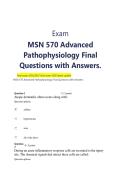 Exam  MSN 570 Advanced  Pathophysiology Final  Questions with Answers&period;