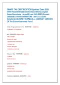 SMART TAN CERTIFICATION Updated Exam 2026  WITH Recent Newest Verified And Well Analyzed  Exam Questions  &lpar;Actual Exam 2026-2027&rpar; Correct  Detailed & Verified ANSWERS &lpar;100&percnt; Accurate  Solutions&rpar; ALREADY GRADED A&plus;&vert;&vert;NEWEST VERSION  Of The Exam Guarantee Pass