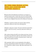 SIE FINRA EXAM PACKAGE ACTUAL PAPER 2026 QUESTIONS WITH SOLUTIONS GRADED A&plus; 