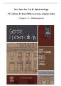 Test Bank For Gordis Epidemiology 7th Edition By David D Celentano&semi; Moyses Szklo Chapters 1 - 20 Complete 