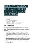2026&sol;2027 Porth's Pathophysiology 11th Edition Complete Test Bank &vert; 88 Elite Scenarios&comma; Rationales & NCLEX Prep