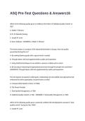 ASQ Pre-Test Questions & Answers