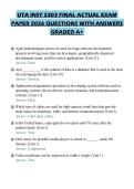 UTA INSY 2303 FINAL ACTUAL EXAM PAPER 2026 QUESTIONS WITH ANSWERS GRADED A&plus;