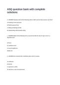 ASQ question bank with complete solutions