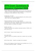 APN Exam Questions & Answers Updated 2026