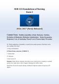 NUR 155 Foundations of Nursing Exam 2 ACTUAL EXAM 2026&sol;2027 &vert; Mobility&comma; Nutrition&comma; Med Admin&comma; Oxygenation&comma; Wound Care &vert; Verified Q&A &vert; Pass Guaranteed - A&plus; Graded