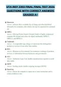 UTA INSY 2303 FINAL FINAL TEST 2026 QUESTIONS WITH CORRECT ANSWERS GRADED A&plus;