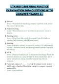UTA INSY 2303 FINAL PRACTICE EXAMINATION 2026 QUESTIONS WITH ANSWERS GRADED A&plus;