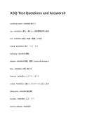 ASQ Test Questions and Answers