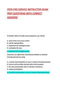 IFSTA FIRE SERVICE INSTRUCTOR EXAM PREP QUESTIONS WITH CORRECT ANSWERS &vert; EXAM MASTERY 2026