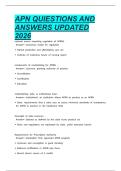 APN QUIESTIONS AND ANSWERS UPDATED 2026