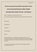 BPI Home Energy Professional &lpar;HEP&rpar; Energy Auditor Practice ACTUAL EXAM QUESTIONS AND CORRECT VERIFIED SOLUTIONS LATEST UPDATE THIS YEAR &ndash; JUST RELEASED