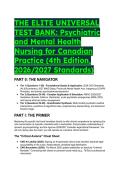 Elite Test Bank&colon; Psychiatric and Mental Health Nursing for Canadian Practice &lpar;4th Edition&rpar; - 2026&sol;2027 Standards
