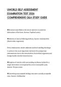 UWORLD SELF ASSESSMENT  EXAMINATION TEST 2026  COMPREHENSIVE Q&A STUDY GUIDE