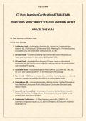 ICC Plans Examiner Certification ACTUAL EXAM QUESTIONS AND CORRECT DETAILED ANSWERS LATEST UPDATE THIS YEAR