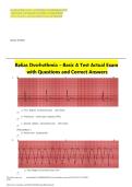 DYSRHYTHMIA BASIC A COMPETENCY EXAM RELIAS EXAM QUESTIONS AND ANSWERS GRADED A&plus; TEST REVIEW WITH ANSWERS AND RATIONALES LATEST UPDATED