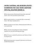 UWORLD MATERNAL AND NEWBORN UPDATED  EXAMINATION TEST 2026 TESTED QUESTIONS  WITH FULL SOLUTION GRADED A&plus;