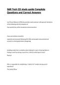 SAR Tech III study guide Complete Questions and Correct Answers Latest Update