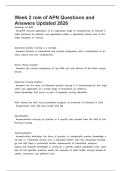Week 2 role of APN Questions and Answers Updated 202