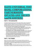 Elite Test Bank&colon; Corporations&comma; Partnerships&comma; Estates and Trusts &lpar;49th Edition&rpar; &ndash; 2026&sol;2027 Tax Updates