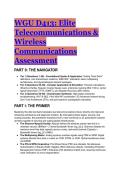 WGU D413 Telecommunications and Wireless Communications Elite Test Bank 2026&sol;2027 - 88 Questions with Detailed Rationales & Mentor Analysis &lpar;Tier 1-3 Grandmaster Level&rpar;