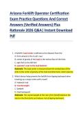 Arizona Forklift Operator Certification  Exam Practice Questions And Correct  Answers &lpar;Verified Answers&rpar; Plus  Rationale 2026 Q&A&vert; Instant Download  Pdf 