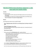 WGU D515&vert;PVAHCS Analysis Worksheet &lpar;Assignment 1&rpar;&vert; 2026 Latest Update with Complete Solution 