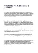 CGEIT 2015 - Pre Test Questions & Answers