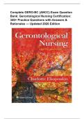Complete GERO-BC &lpar;ANCC&rpar; Exam Question Bank&colon; Gerontological Nursing Certification&colon; 340&plus; Practice Questions with Answers & Rationales &mdash; Updated 2026 Edition