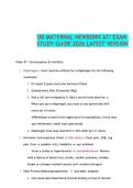 OB MATERNAL NEWBORN ATI EXAM STUDY GUIDE 2026 LATEST VERSION 