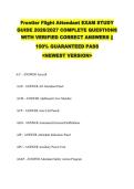 Frontier Flight Attendant EXAM STUDY  GUIDE 2026&sol;2027 COMPLETE QUESTIONS  WITH VERIFIED CORRECT ANSWERS &vert;&vert;  100&percnt; GUARANTEED PASS  <NEWEST VERSION> 