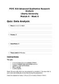 PSYC 810&vert; Week 6&vert; quiz&vert; Data Analysis&vert; Question and answers &vert; Updated RATED A&plus; &vert; 2026 &vert; NEW &vert;Liberty University