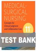 TEST BANK FOR Medical-Surgical Nursing&colon; Concepts for Clinical Judgment and Collaborative Care 11th edition by Donna D&period; Ignatavicius ISBN&colon; 978-0323878265 Complete Study Guide With Rationales  100&percnt;  Approved Resource &excl;&excl;&excl;&excl;NEW LATEST UPDATE&excl;&excl;&excl;&excl;&excl;&excl;