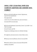 UWSA 2 STEP 2 EXAM FINAL PAPER 2026  COMPLETE QUESTIONS AND ANSWERS 100&percnt;  CORRECT