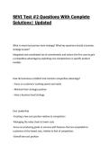 SEVI Test &num;2 Questions With Complete Solutions&vert; Updated