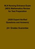 NLN NEX Mathematics Review 2026 Questions and Answers PDF &vert; Nursing Entrance Exam Math Practice Test Prep